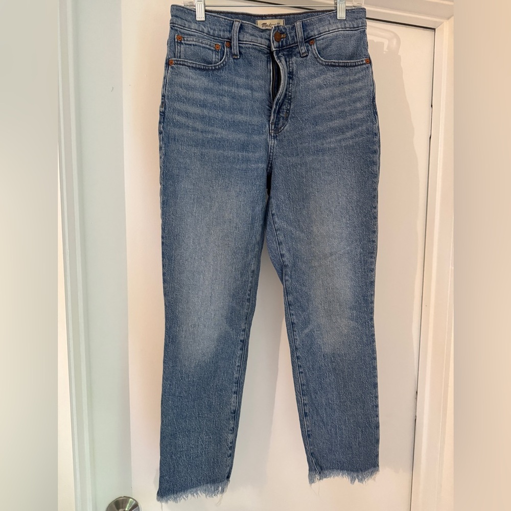 Madewell Perfect Vintage Jeans Frayed Ankle 28